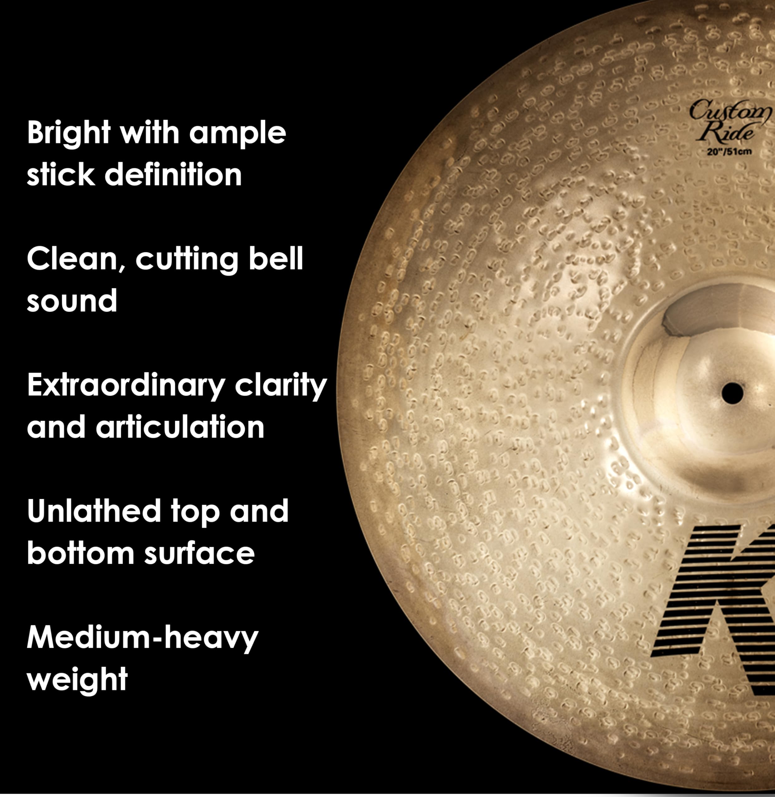 ZILDJIAN ジルジャン Kカスタム ライド20\" ブリリアント Zildjian K Custom 20-Inch Ride Cymbal Brilliant : Amazon.ca